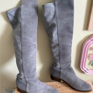 Sole Society Light Gray Over the Knee Boots